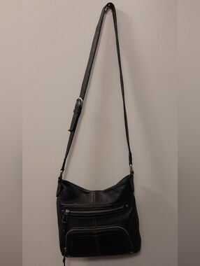 Vintage Small Black Leather Women's Handbag Purse